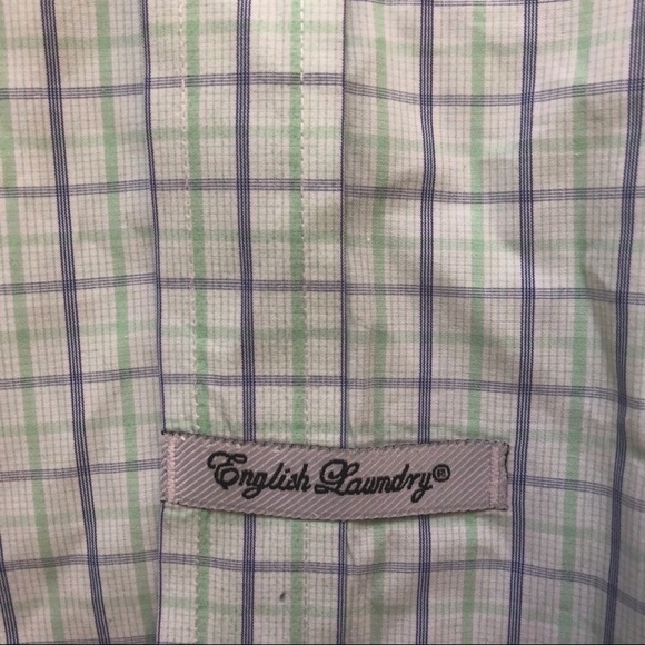 English Laundry Green Plaid Flip Cuff - Picture 4 of 5
